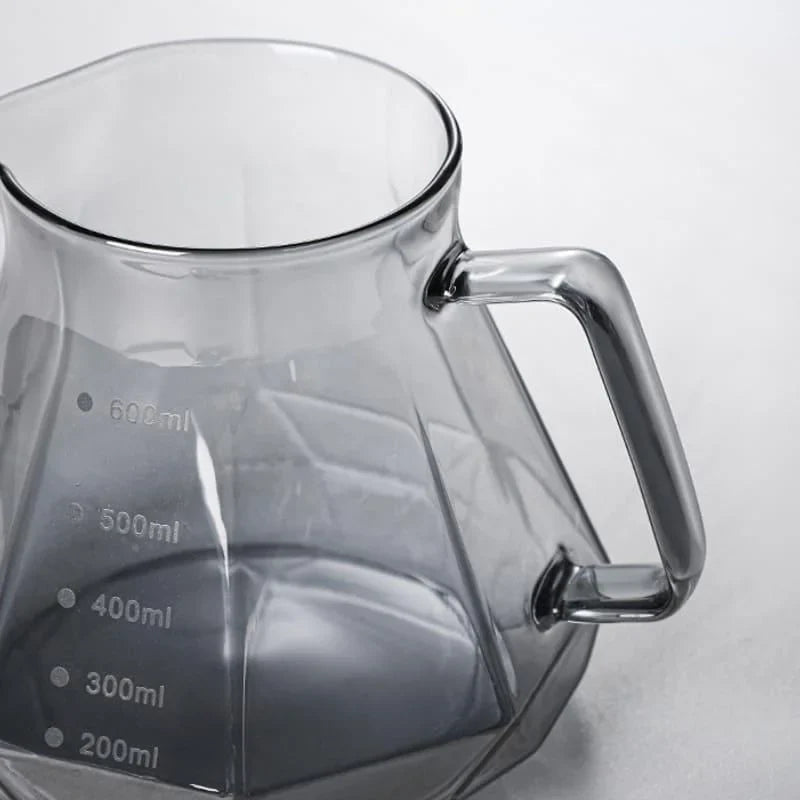Borosilicate Glass Coffee Pot with Hario V60 Dripper for Perfect Brewing