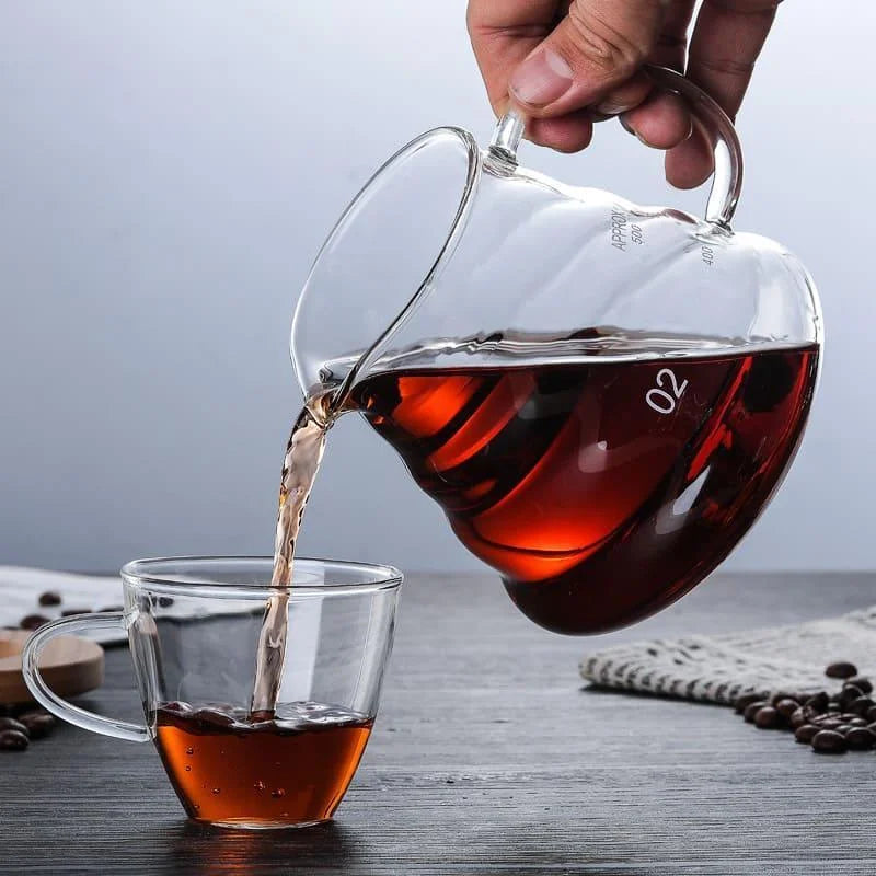 Borosilicate Glass Coffee Carafe with Hario V60 Dripper