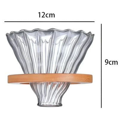 Borosilicate Glass Coffee Carafe with Hario V60 Dripper by Monzzi