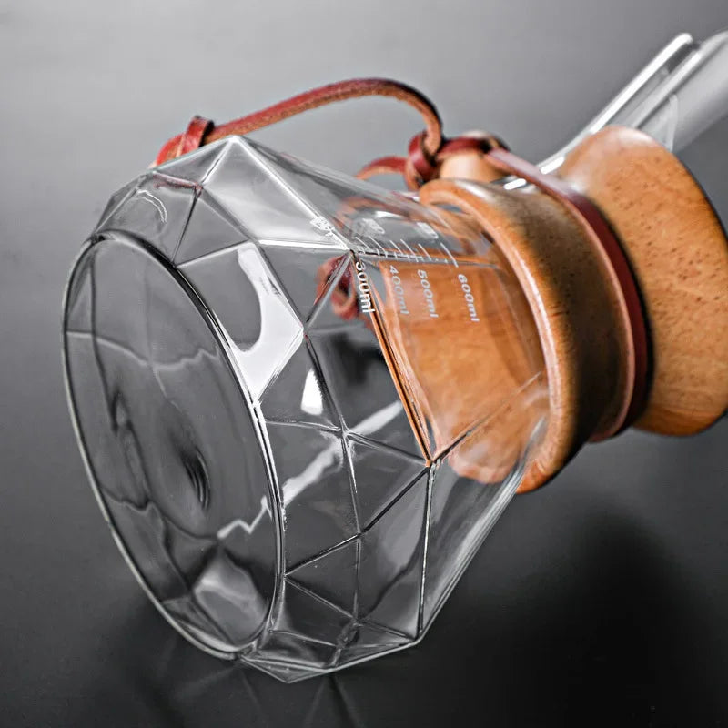 Monzzi Diamond Design Borosilicate Glass Manual Coffee Maker