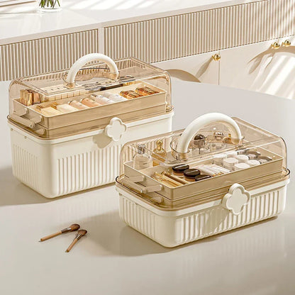 Monzzi Cosmetics 3-Layer Makeup Organizer Box