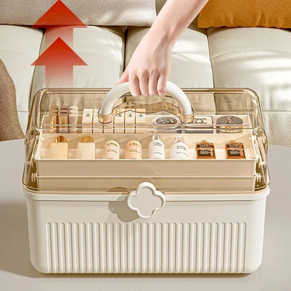 Monzzi Cosmetics 3-Layer Makeup Organizer Box