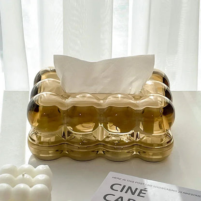 Elegant Golden Tissue Organizer Box for Living Room and Bathroom - Monzzi