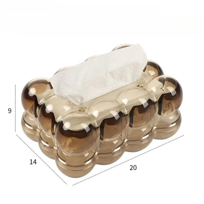 Monzzi Golden Tissue Organizer Box for Living Room and Bathroom