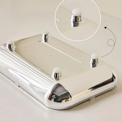 Monzzi Decorative Chrome Tissue and Paper Holder Box for Stylish Organization