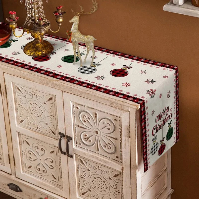 Monzzi Cotton Christmas Table Runner for Festive Decor