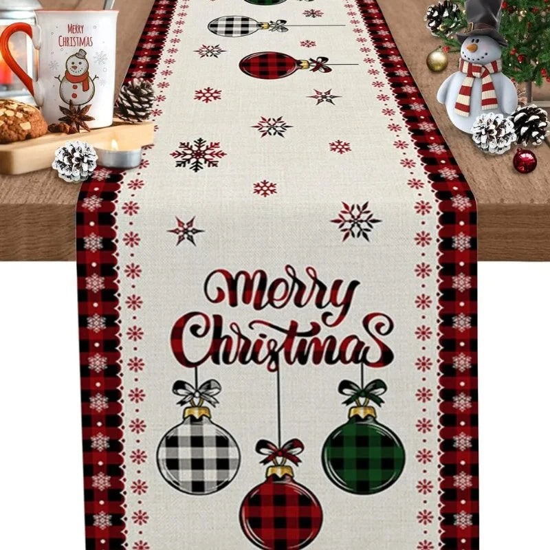 Monzzi Cotton Christmas Table Runner for Festive Decor