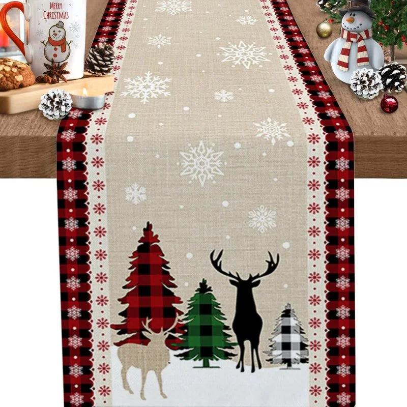 Monzzi Cotton Christmas Table Runner for Festive Decor