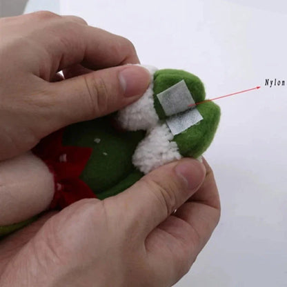 Festive Christmas Wine Bottle Cover Featuring Santa Claus and Snowman Design