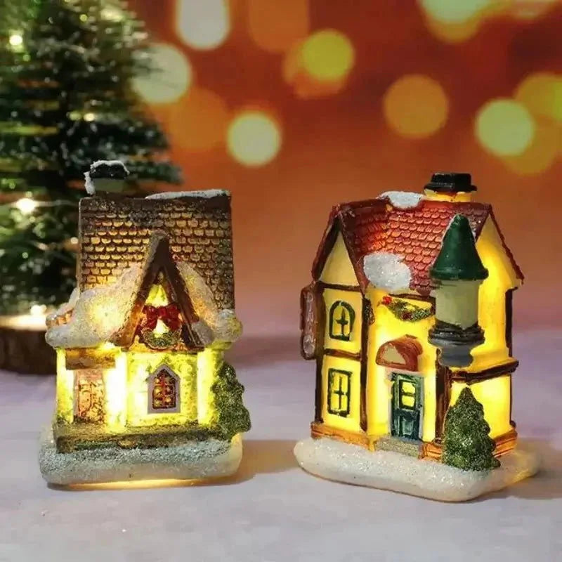 Monzzi Festive Illuminated Christmas Houses for Holiday Decor