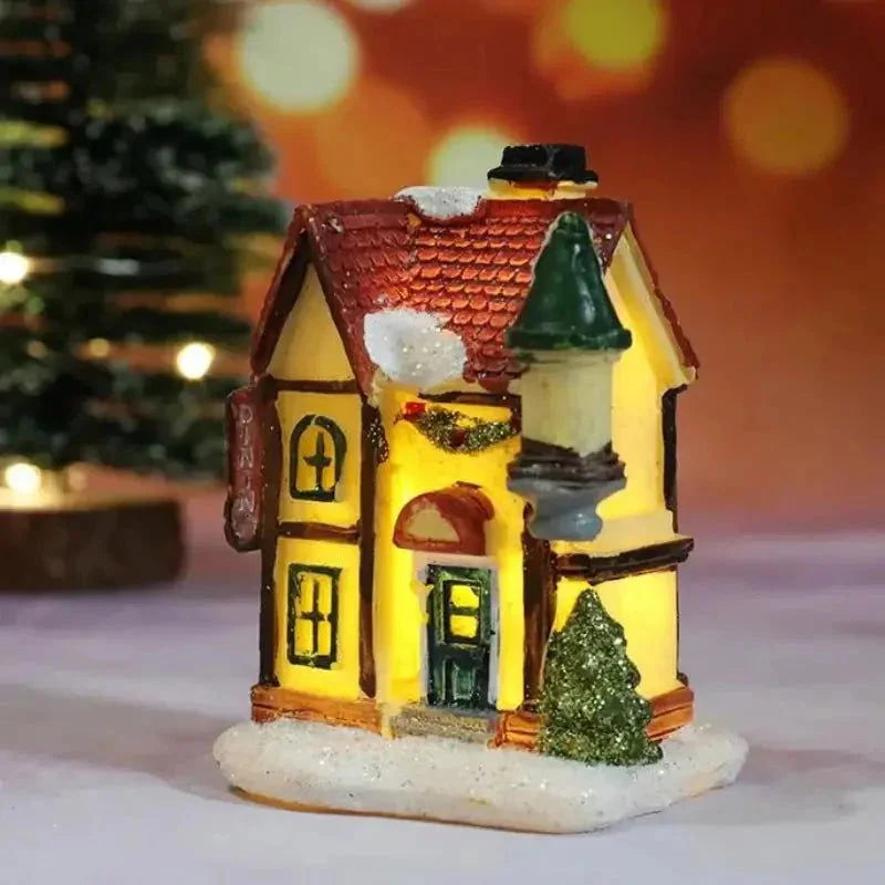 Monzzi Festive Illuminated Christmas Houses for Holiday Decor