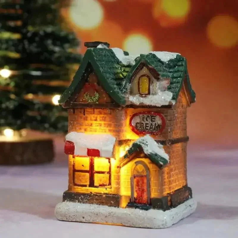 Monzzi Festive Illuminated Christmas Houses for Holiday Decor