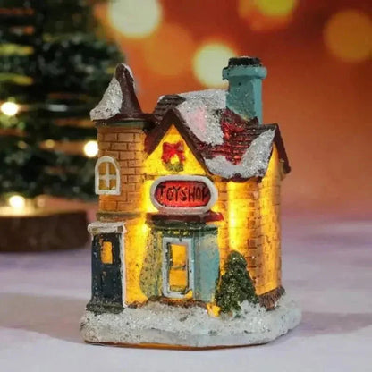 Monzzi Festive Illuminated Christmas Houses for Holiday Decor