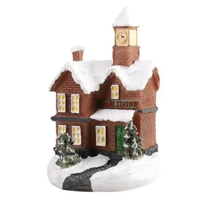 Monzzi Festive Illuminated Christmas Houses for Holiday Decor