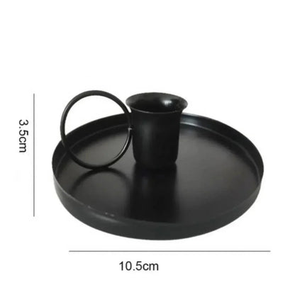 Portable Metal Candle Holder with Handle for Table and Living Room Decor