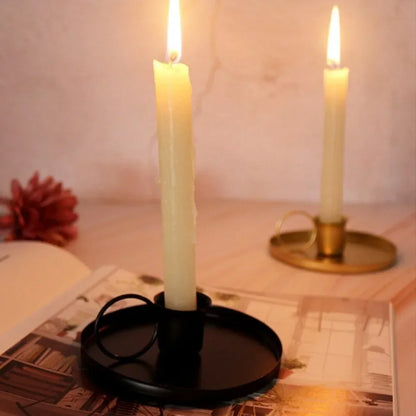 Portable Metal Candle Holder with Handle for Table and Living Room Decor