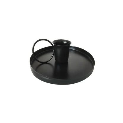 Portable Metal Candle Holder with Handle for Table and Living Room Decor
