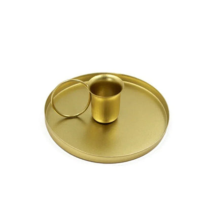 Portable Metal Candle Holder with Handle for Table and Living Room Decor