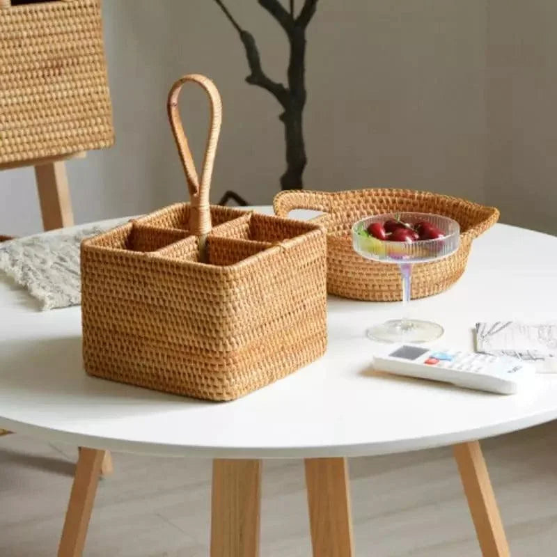 Elegant Handmade Rattan Storage Basket for Stylish Organization