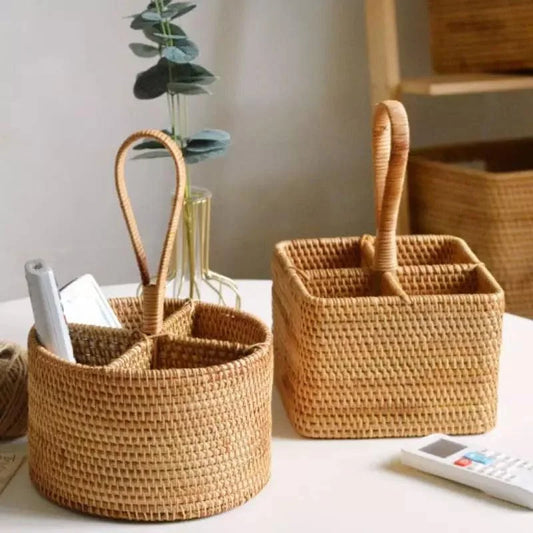 Elegant Handmade Rattan Storage Basket for Stylish Organization