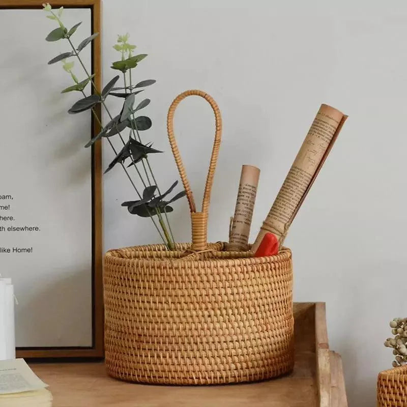 Elegant Handmade Rattan Storage Basket for Stylish Organization