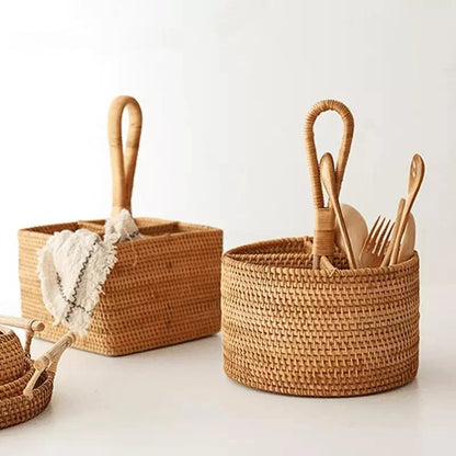 Elegant Handmade Rattan Storage Basket for Stylish Organization