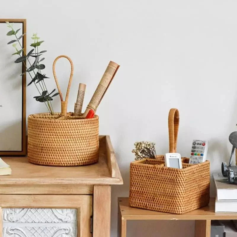 Elegant Handmade Rattan Storage Basket for Stylish Organization