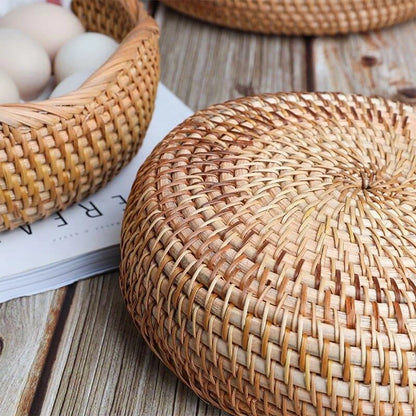 Monzzi Handcrafted Rattan Wicker Storage Basket