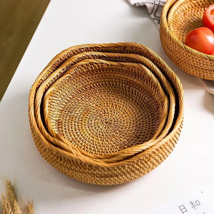 Monzzi Handcrafted Rattan Wicker Storage Basket