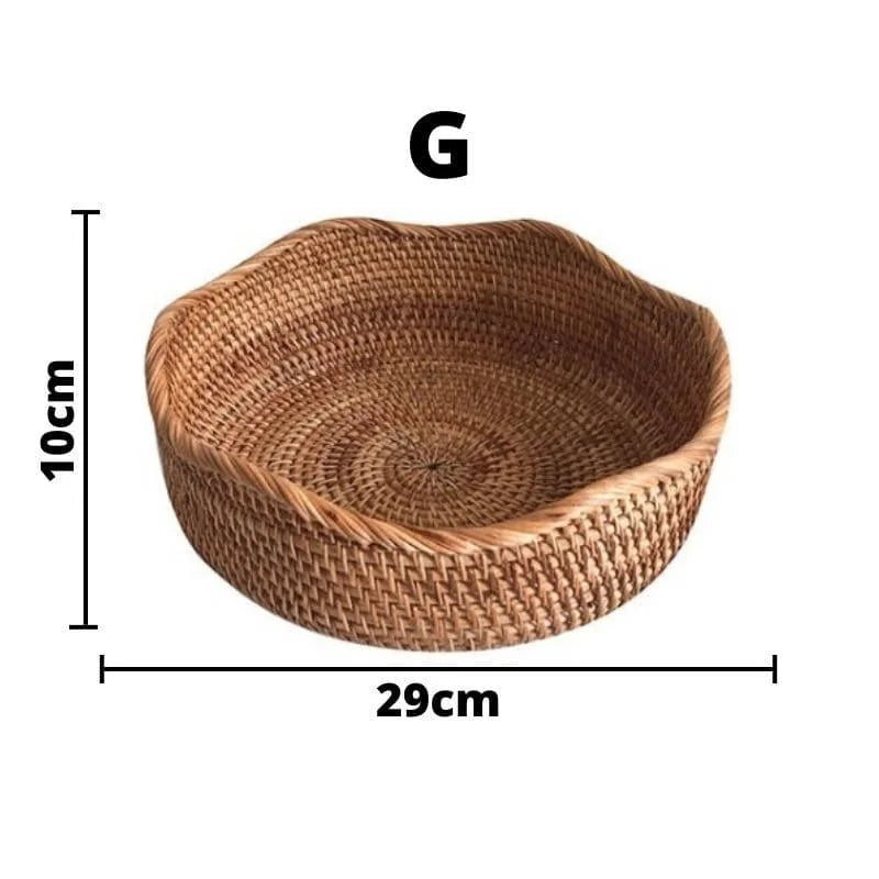 Monzzi Handcrafted Rattan Wicker Storage Basket