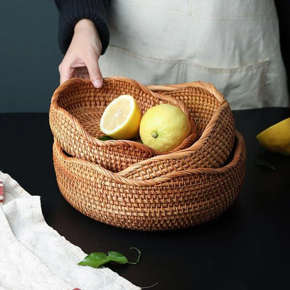 Monzzi Handcrafted Rattan Wicker Storage Basket