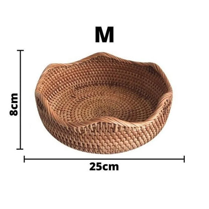 Monzzi Handcrafted Rattan Wicker Storage Basket