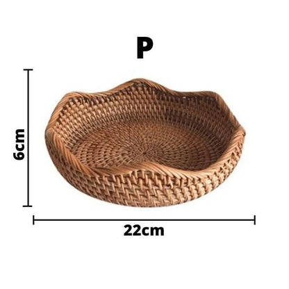 Monzzi Handcrafted Rattan Wicker Storage Basket