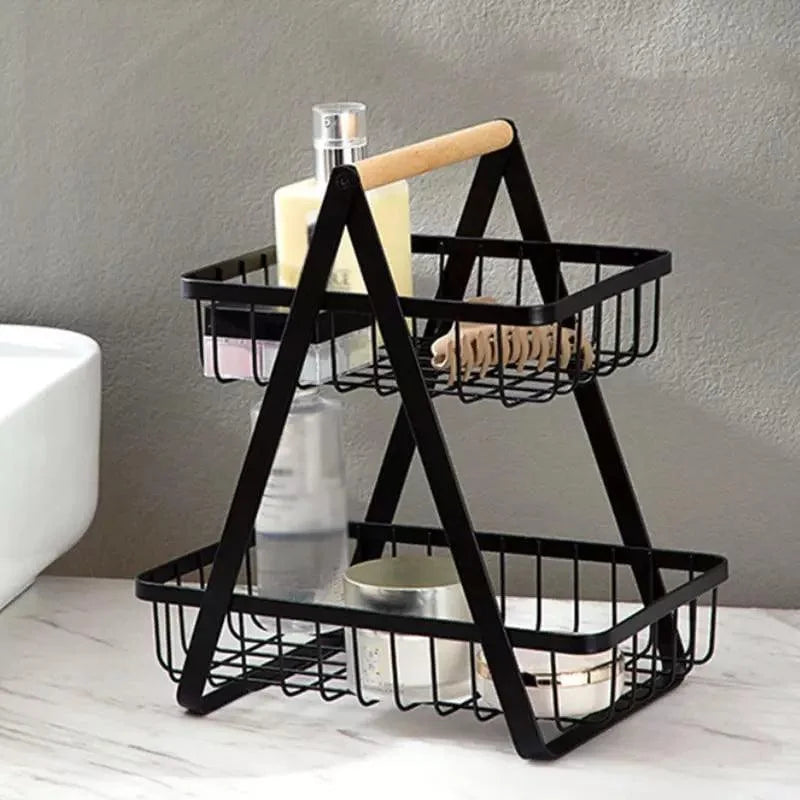 2-Tier Fruit Storage Basket for Tabletop Display