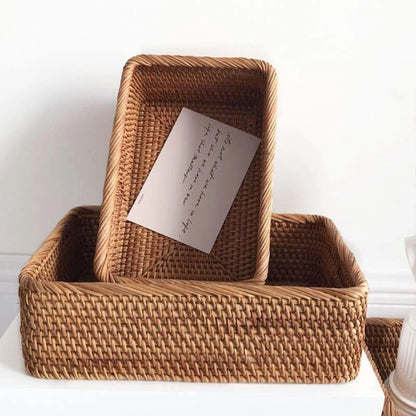 Handcrafted Rattan Straw Storage Basket for Natural Home Décor
