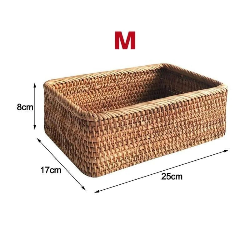Handcrafted Rattan Straw Storage Basket for Natural Home Décor