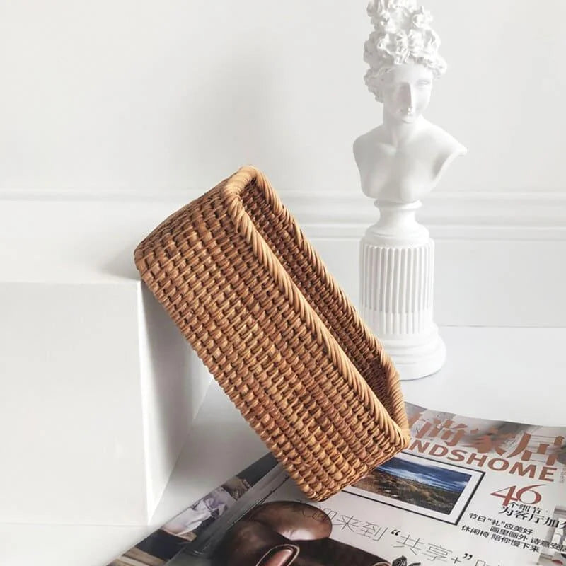 Handcrafted Rattan Straw Storage Basket for Natural Home Décor