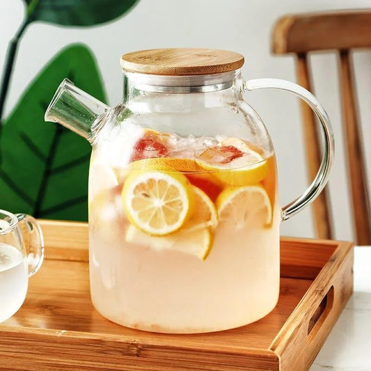 Borosilicate Glass Teapot with Bamboo Lid - 1L by Monzzi