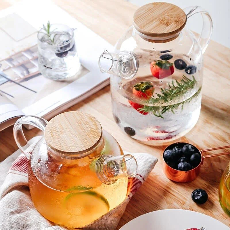 Borosilicate Glass Teapot with Bamboo Lid - 1L by Monzzi