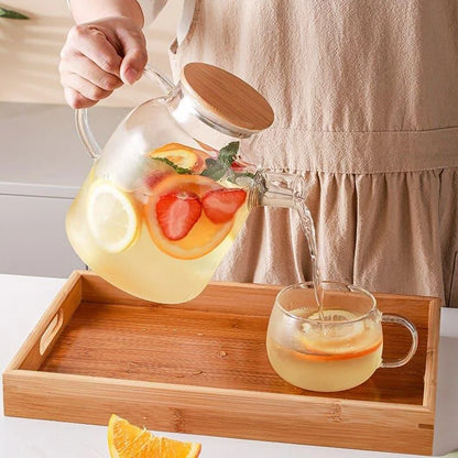 Borosilicate Glass Teapot with Bamboo Lid - 1L by Monzzi