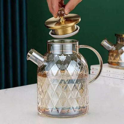 Borosilicate Glass Teapot with Diamond Inox Lid for Monzzi Tea