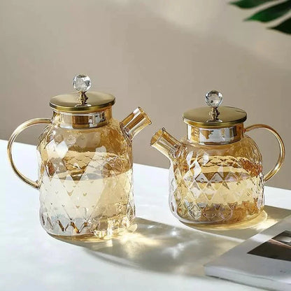 Borosilicate Glass Teapot with Diamond Inox Lid for Monzzi Tea