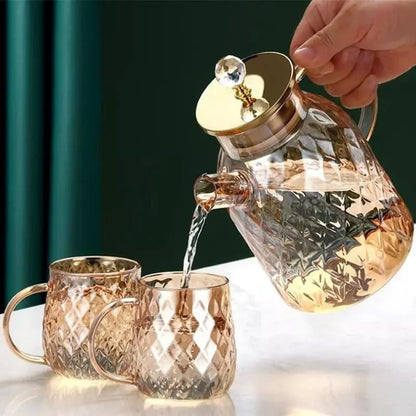 Borosilicate Glass Teapot with Diamond Inox Lid for Monzzi Tea