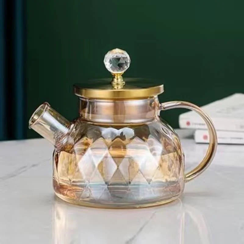 Borosilicate Glass Teapot with Diamond Inox Lid for Monzzi Tea