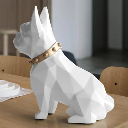 Rustic French Bulldog Resin Coin Bank for Charming Table Decor