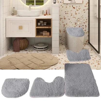 3-Piece Non-Slip Microfiber Bathroom Mat Set
