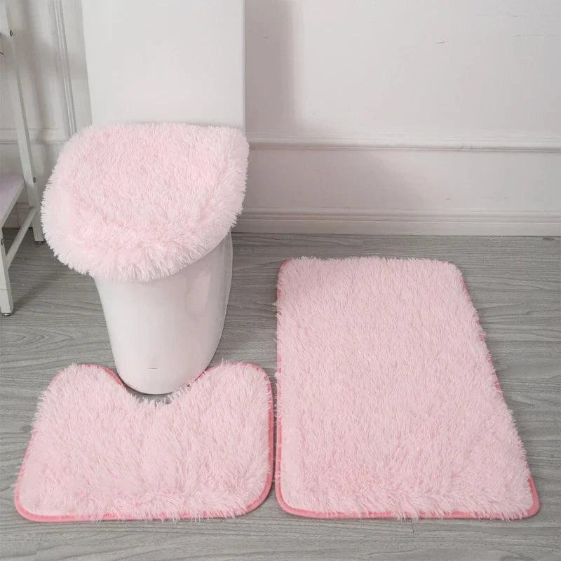 3-Piece Non-Slip Microfiber Bathroom Mat Set