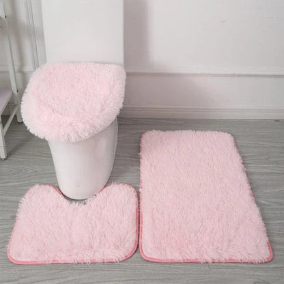 3-Piece Non-Slip Microfiber Bathroom Mat Set