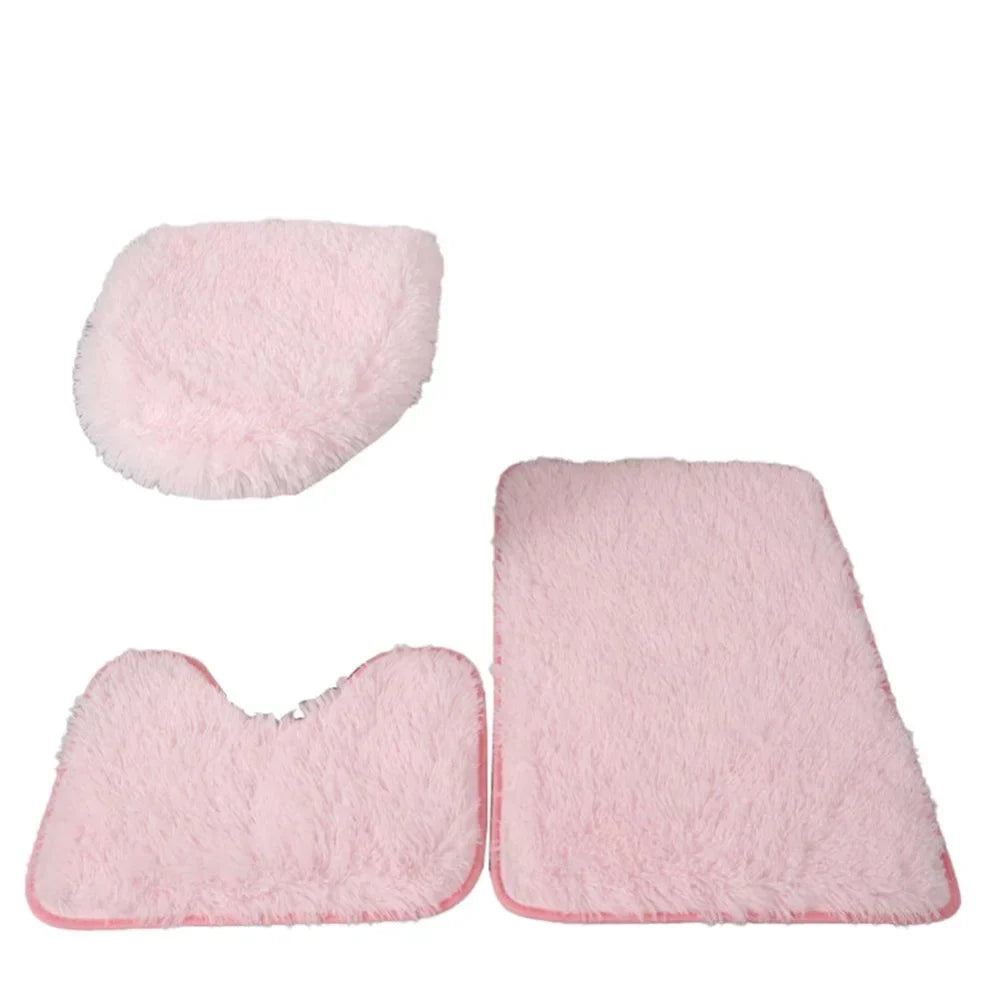 3-Piece Non-Slip Microfiber Bathroom Mat Set