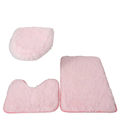 3-Piece Non-Slip Microfiber Bathroom Mat Set